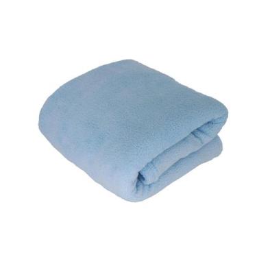 Imagem de Cobertor manta microfibra casal azul claro 180 x 220 cm - azul claro -