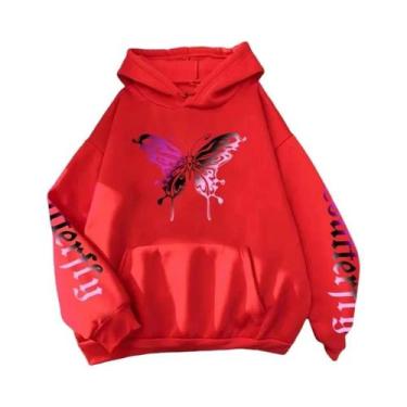 Imagem de Moletom Feminino Y2K Estampado Com Capuz Casual E Moderno Para Todas a