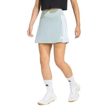 Imagem de Shorts Saia Feminino Adidas 3 Listras Verde Claro - KC2977-Feminino