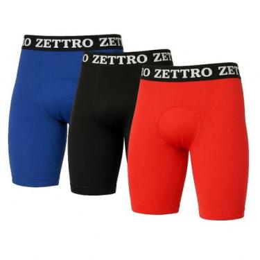 Imagem de Bermuda Térmica Ciclista Masculina Kit C/ 3 Academia Zettro -, Kit com