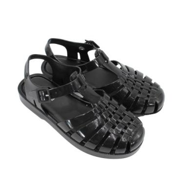 Imagem de Sandália Mini Melissa Possession Infantil Preto Opaco, Pt, Black, Blac