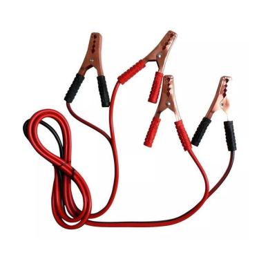 Imagem de Cabos para Recarga de Bateria Automotiva Modelo 300 AMP 2,2 METROS para Carros e Motos Preto