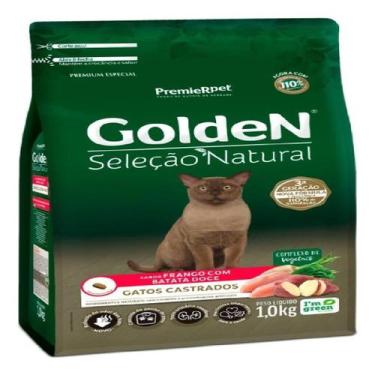 Imagem de Ração Golden Seleção Natural Gatos Adultos Castrados Frango com Batata