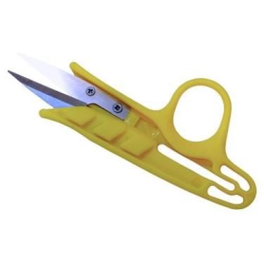 Imagem de Tesoura De Arremate Brasfort Aço Inox Cabo Pvc Amarelo Para Picotes Po
