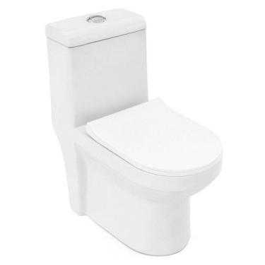 Imagem de Kit Vaso Sanitário Monobloco e Acessórios Modaza Acqua, Branco, 3 e 6 
