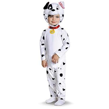 Imagem de Dalmatian Costume for Toddlers, Officially Licensed 101 Dalmatians Costume Jumpsuit and Headpiece, Classic Toddler Size Extra Small (12-18 months) Multicolored