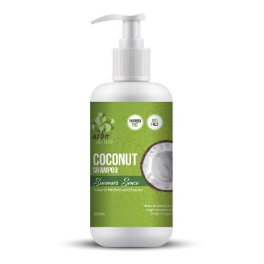 Imagem de Shampoo Nutritivo Limpeza Suave, Anti Frizz  Óleo de Coco Premium, Aloe Vera e Ginseng 250ml Arbo de Vivo 