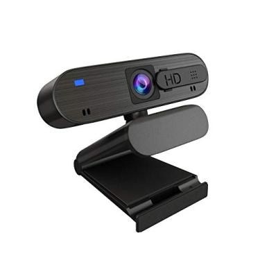 Imagem de Webcam AutoFocus com obturador de privacidade 1080p Full HD Pro Web Camera com microfone de redução de ruído duplo USB conexão câmera de vídeo para computador desktop laptop ou PC