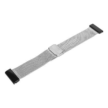 Imagem de Correia de Relógio Inteligente, Substituição de Pulseira de Aço Inoxidável de Liberação Rápida de Malha 26 Mm Flexível para Corrida para Festa (Prata)