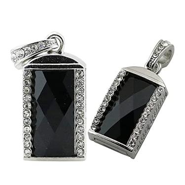 Imagem de Pen Drive USB de formato retangular de 16 GB, unidades USB pen drives USB 2.0 disco pen drive pen drive drive data armazenamento flash disco zip drive USB Stick (preto)