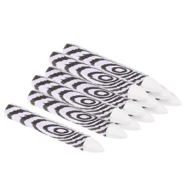 Imagem de PATIKIL Giz de cera para marcação, pacote com 24 giz de cera hexagonal de 10 x 1,4 cm para madeira, vidro, cerâmica, caixas, pano, pedra, branco