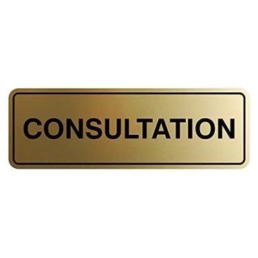 Imagem de Signs ByLITA Placa de consulta padrão (ouro escovado) - pequeno