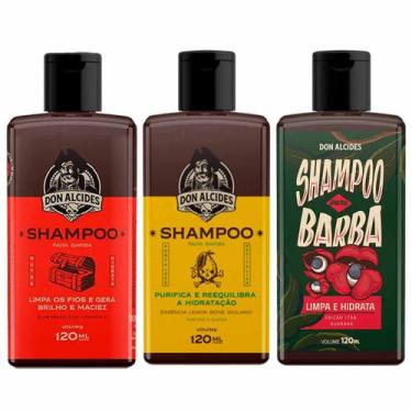 Imagem de Kit 3X Shampoo Para Barba Negra Lemon Guaraná Don Alcides