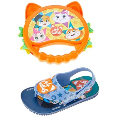 Imagem de Grendene Kids 44 Gatos Musical Sandália, Unissex Bebê, Azul, 19