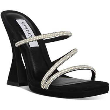 Imagem de Steve Madden Sandália feminina Libbie com salto, Nobuck preto, 9.5