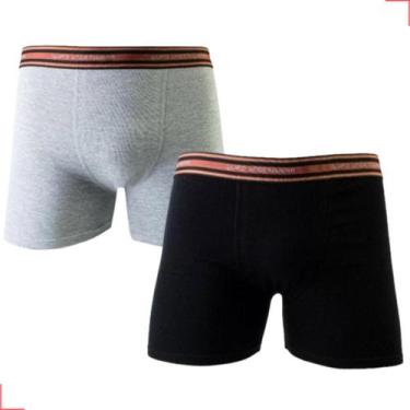 Imagem de Kit 2 Cueca Boxer Algodão Com Elastano Lupo Masculina 00523, 0970, Cin