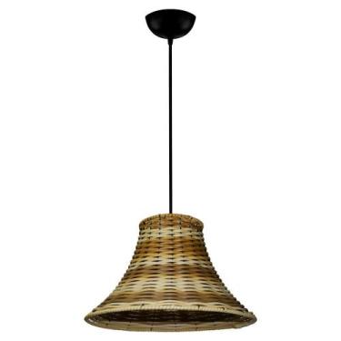 Imagem de Lustre Luminaria Pendente de Junco - Ratan - Vime - Modelo Chapéu Chin