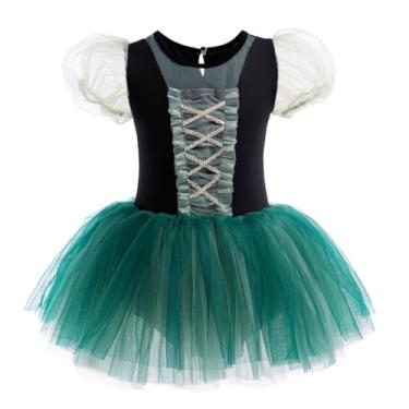 Imagem de Dressy Daisy Collant de balé medieval, vestido tutu, bailarina, traje de dança, roupa de dança para meninas, tamanho 6-7, verde