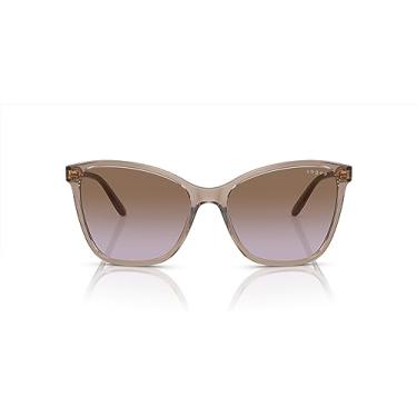 Imagem de Óculos de Sol Vogue Eyewear 0VO5520S 294068 Tam 56 / Marrom Claro - Lentes Marrom Gradiente