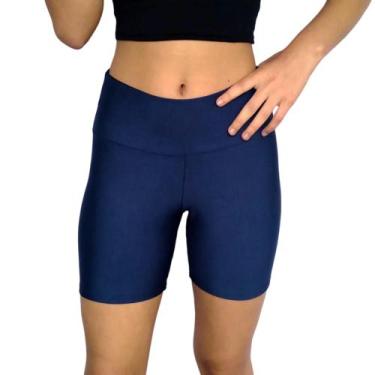 Imagem de Short Feminino Meia Coxa Justo Praia Cós Liso Suplex Pp ao Plus Size -