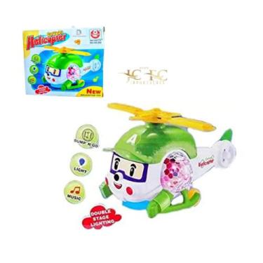 Imagem de Helicóptero Brinquedo Infantil Bate Volta Com Luz E Som Led - xing hon