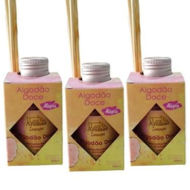 Imagem de 3 Aromatizador Ambiente Algodão Doce Difusor Aromas Vareta Perfume Cas