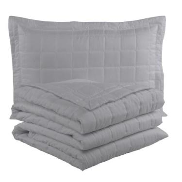 Imagem de Cobre leito soft matelado solteiro 2 peças - mayra enxovais, Cinza