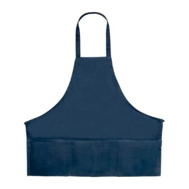 Imagem de Avental de babador aprovado pelo chef de 63,5 cm | Blusa profissional de meio comprimento com (2) bolsos frontais para restaurante cozinha chef açougueiro | Gravatas ajustáveis, unissex, lavável na