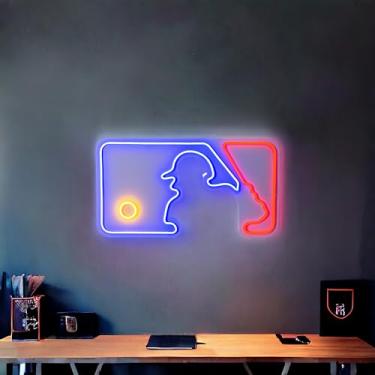 Imagem de Hyggeria Placa De Neon De Beisebol, Luz De Led De Beisebol, Arremessador De Beisebol Neon Para Decoração De Parede Para Sala De Jogos, Bar Esportivo, Sala De Estar, Escritório, Café, Quarto, Arte De P