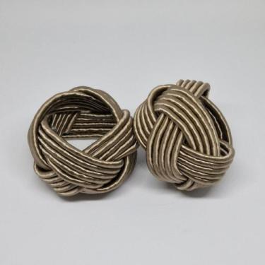 Imagem de Porta Guardanapo Nó Turco Traccia - Decor Madame Blue, Bege Escuro