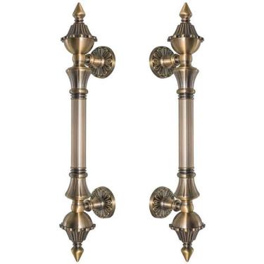 Imagem de Puxador Duplo 335mm Bronze Antigo Porta Pivotante