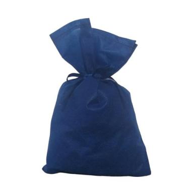 Imagem de 30 Saquinhos Sacolinhas 15x23 Tnt Azul Marinho Com Fita Azul Marinho -