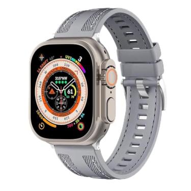 Imagem de FAGWIG Pulseira esportiva trançada de nylon de silicone compatível com Apple Watch séries 10, 9, 8, 7, 6, 5, 4, 3, 2 e 1, Ultra, 2 mulheres, para Apple Watch de 49 mm, 46 mm, 45 mm, 44 mm, 42 mm, 41