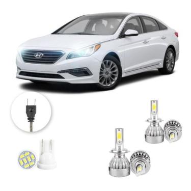 Imagem de Kit Lampadas Led Hyundai Sonata 2014 A 2016 H7 H7 20000lm - V10, Branc