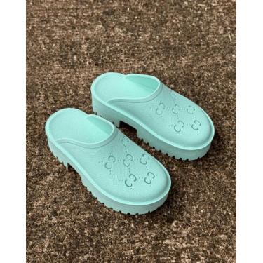 Imagem de Mule Feminino Tratorado Sola Alta Confortavel Sandalia Feminina Macia 