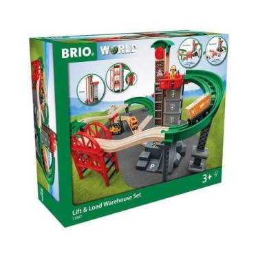 Imagem de Conjunto de Brinquedos BRIO World Lift & Load Warehouse - 32 Peças
