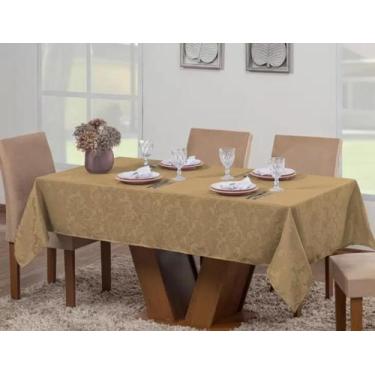 Imagem de Toalha De Mesa Luxo 6 Lugares Jacquard Original Tecido Grosso - FF Enx