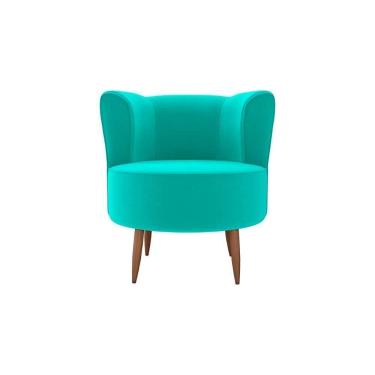 Imagem de Poltrona Decorativa Premium Redonda Savana Matrix Veludo Verde Menta