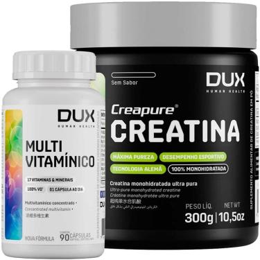 Imagem de Creatina 300g + Multivitamínico c/ 90 Cápsulas Dux Nutrition
