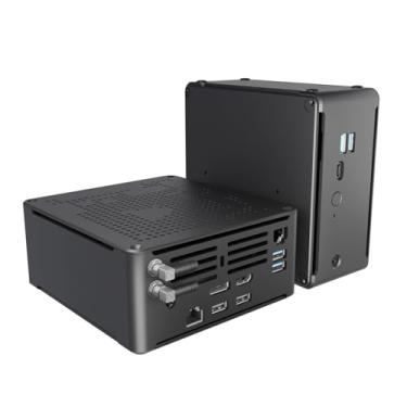 Imagem de EGSMTPC Computador Mini PC, Intel Xeon E-2176M (até 4,4 GHz), RAM DDR4 de 16 GB, SSD PCIe de 512 GB, mini computador suporta tela dupla 4K, WiFi6/BT5.2/LAN Gigabit duplo/VESA