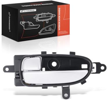 Imagem de A-Premium Maçaneta interna compatível com Nissan Altima 2007-2013, Maxima 2009-2014, NV200 2013-2020, NV1500/NV2500/NV3500 2012-2020, NV200, caixa preta com alavanca prata