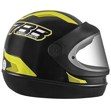 Imagem de CAPACETE FECHADO PRO TORK NEW SPORT MOTO PRETO - AMARELO TAM. 58