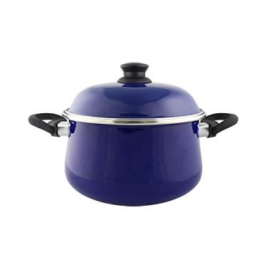 Imagem de Caçarola Bojuda c/Alças 24 Esmaltada Azul - 4600 ml - Ewel