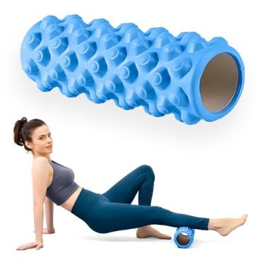 Imagem de Rolo de Liberação Miofascial Andarix Active Foam Roller para Yoga Massagem Pilates Academia Crossfit em EVA (Azul)