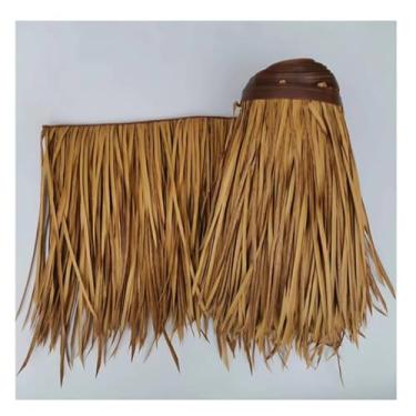 Imagem de Telha de palha de simulação estilo mexicano rolo de palha palha telhado palha decorativa artificial palmeira palha telha de palha tiki cabana grama telhado pato grama cega (amarelo a, 0,5 x 8 m/1,64 x