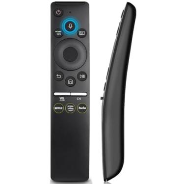 Imagem de Controle remoto de substituição para controle remoto de voz Samsung para Smart TV, compatível com todos com função de voz, moldura curva inteligente QLED QLED LCD 8K 4K, capa para controle remoto