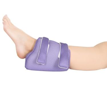 Imagem de EZSLINGGLIDE Protetores de calcanhar 3D para úlceras de pressão na cama - botas de salto com alças ajustáveis e malha respirável - Previne feridas na cama e úlceras no calcanhar para pacientes