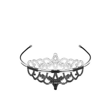 Imagem de Coroa Tiara Princesa Stras Debutante Daminha Casamento Aço F - Baby Pl