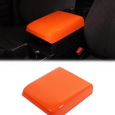 Imagem de Heutamo Capa de descanso de braço para console central compatível com Toyota Tacoma 2025 2024 protetor de almofada de tampa de console acessórios interiores (laranja)