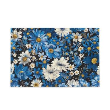 Imagem de WELLDAY Quebra-cabeça flores azuis brancas 1000 peças grande jogo de arte para adultos adolescentes